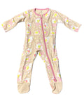 Two Way Zippered Footie Pretty In Rose