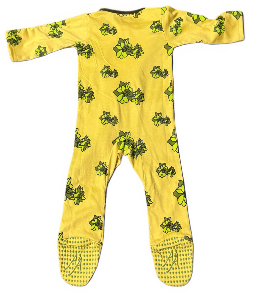 Two Way Zippered Footie Growing Succulent