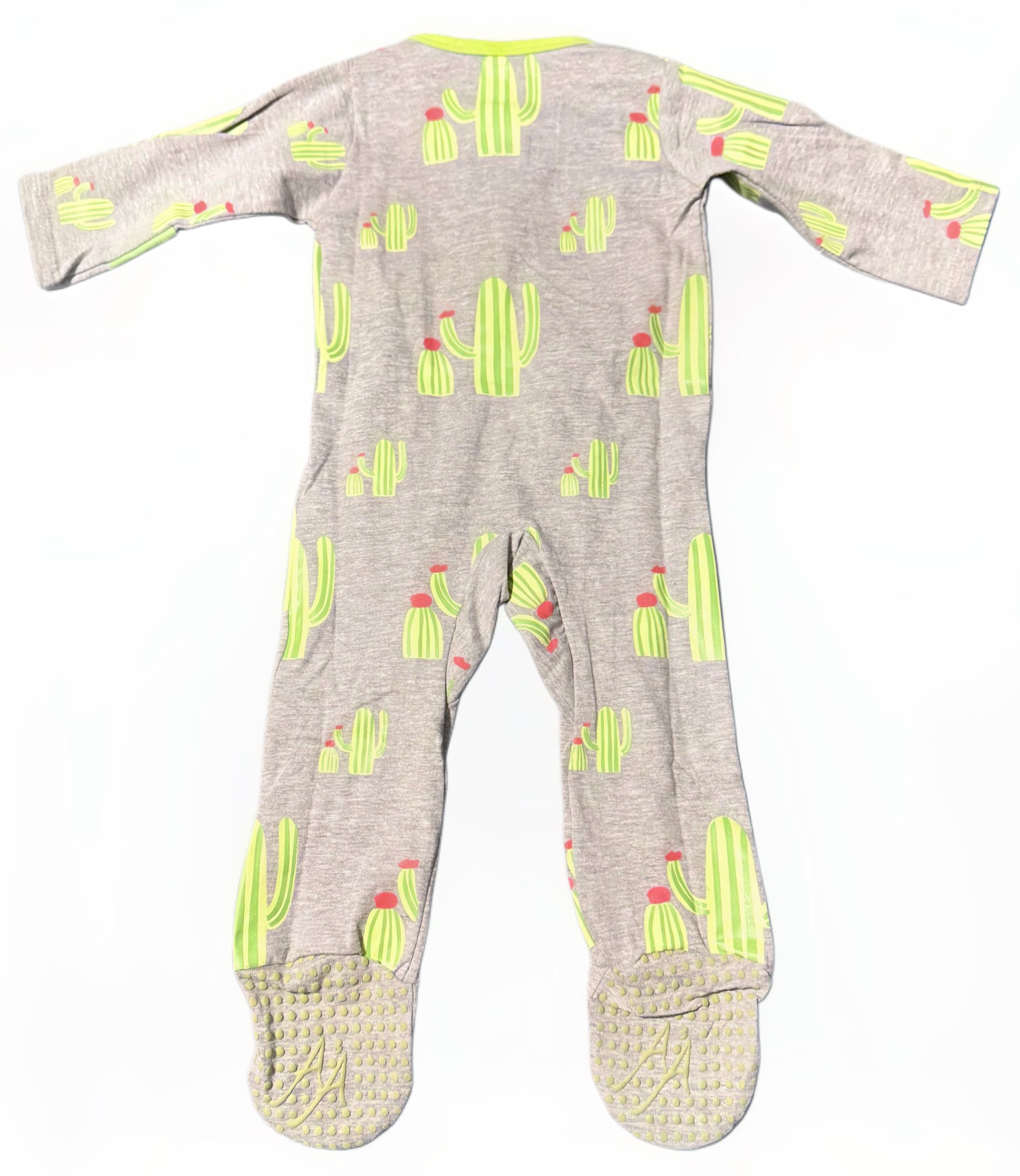 Two Way Zippered Footie Playful Cactus