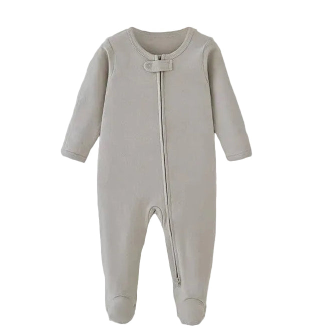 Organic Cotton Baby Romper with Footies Casual Unisex Style